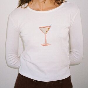 Lisa Says Gah! Martini Long Sleeve Top